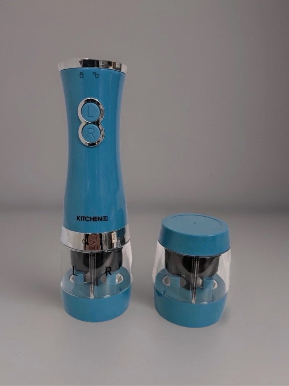 Kitchen HQ Dual Chamber Electric Spice Mill with Extra Chamber- TEAL -NIB